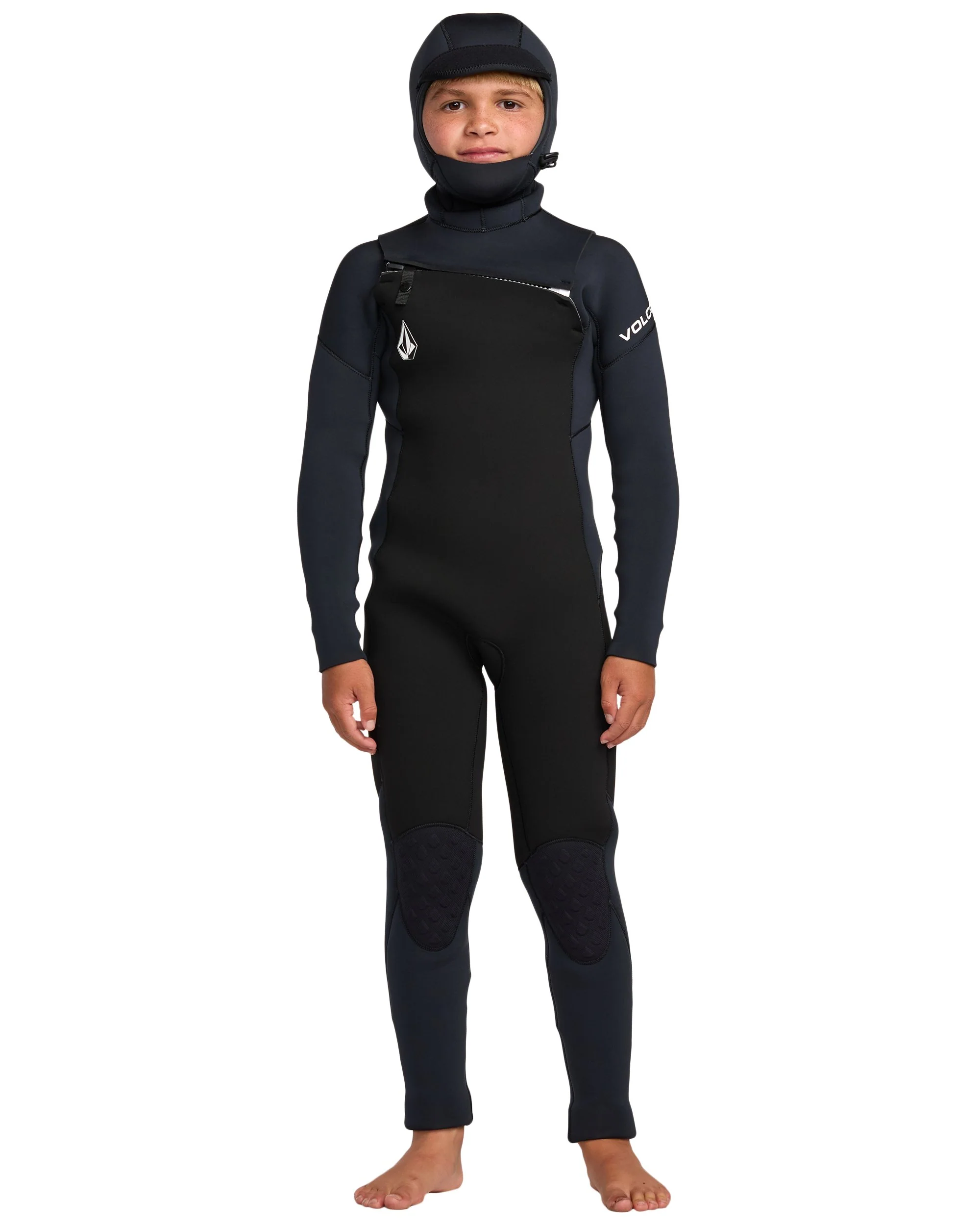 Kids' Big Boys' 5/4MM Hooded Chest Zip Full Wetsuit