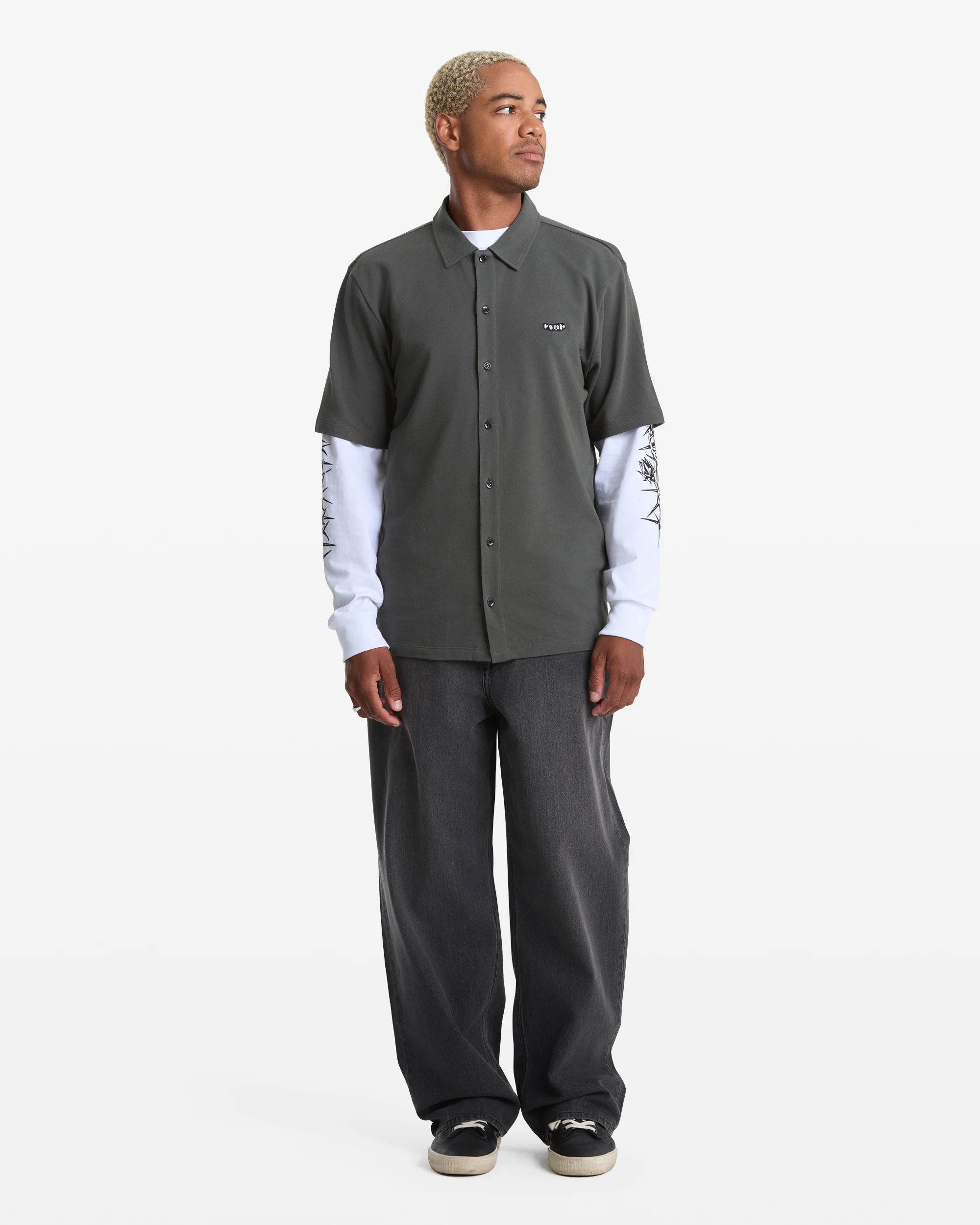 Men's Chavo Button Down Short Sleeve Tee - Image 5