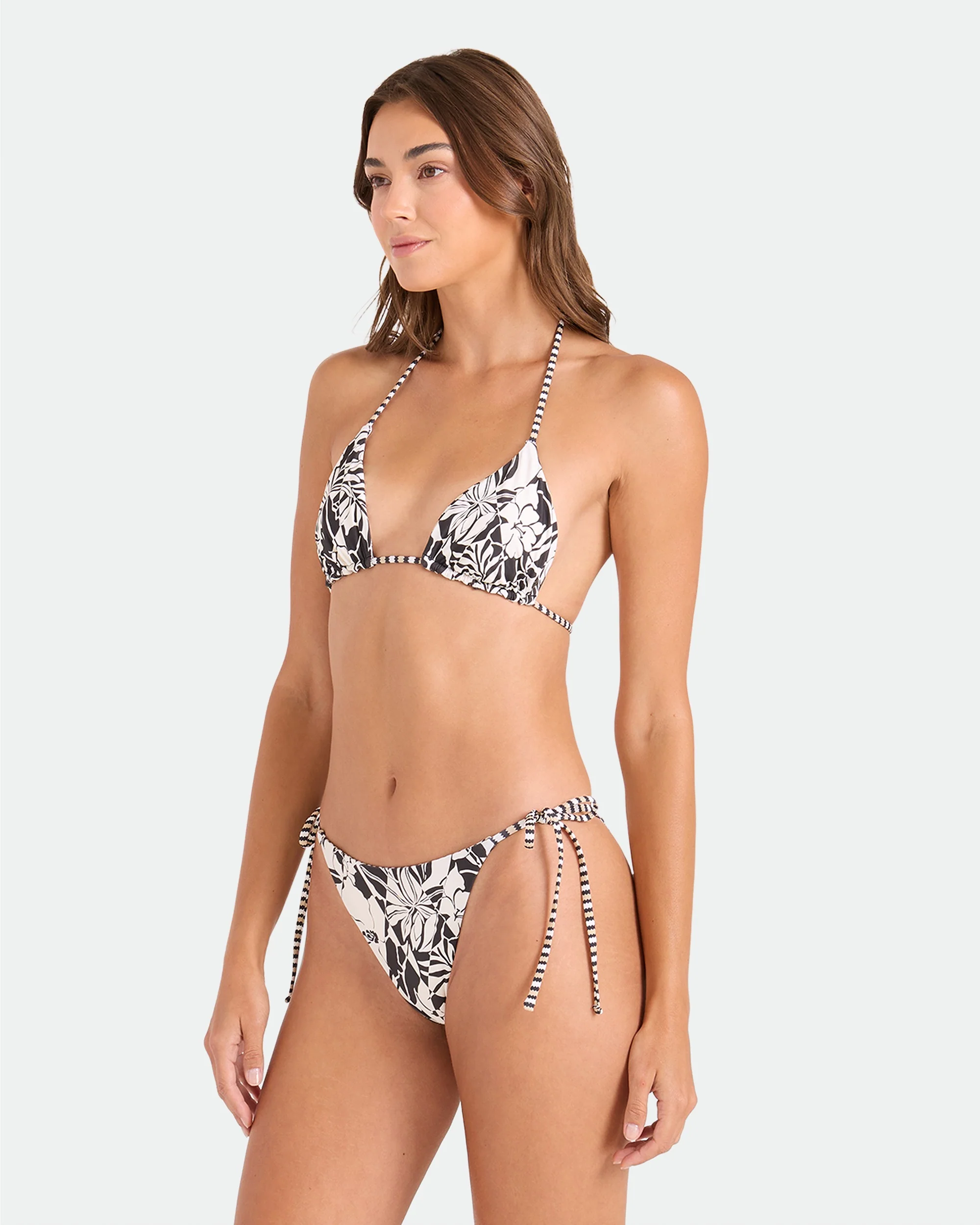 Women's Hibiscus Diamond Tie Side Full Reversible Bikini Bottom - Image 4