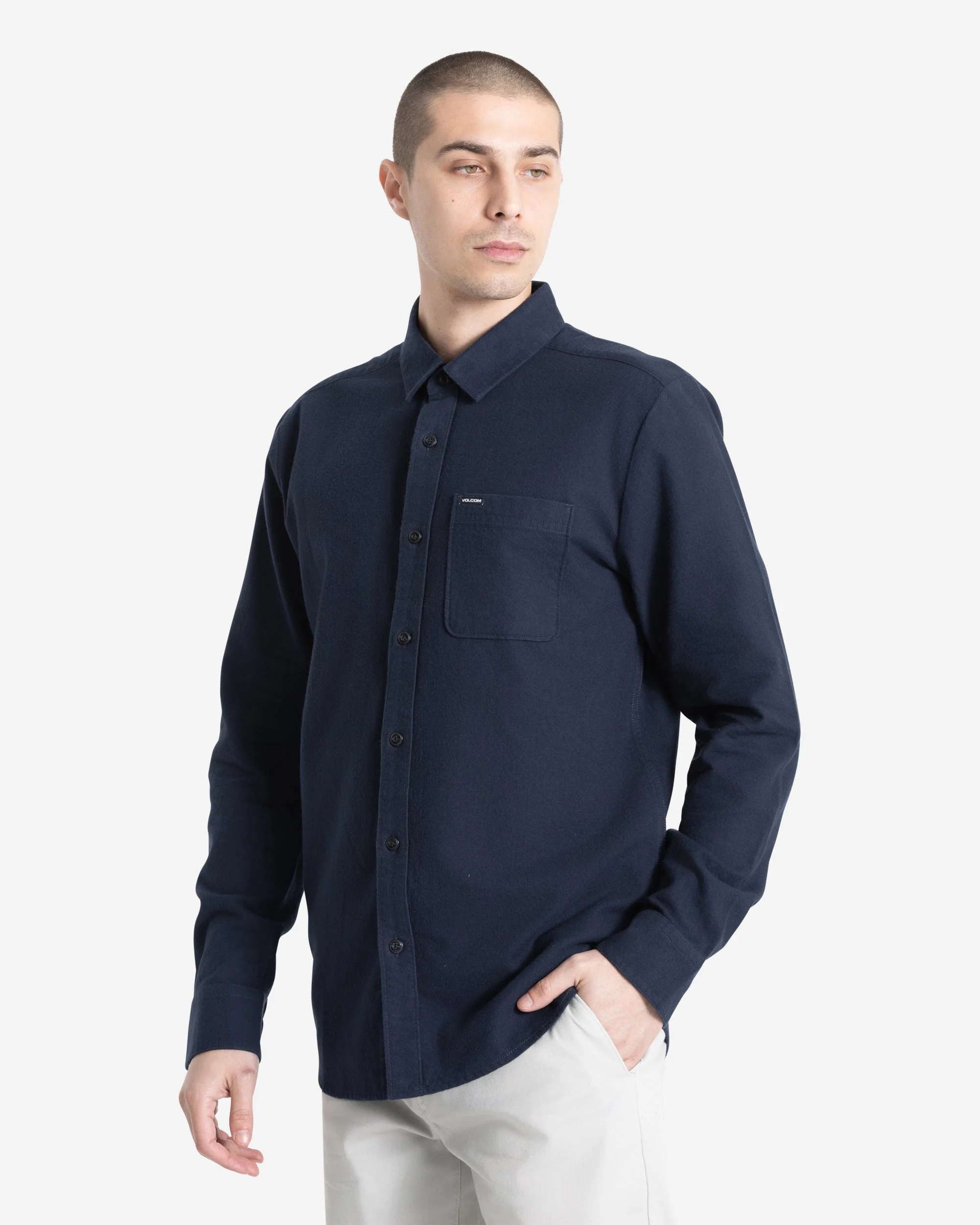 Men's Caden Solid Long Sleeve Shirt