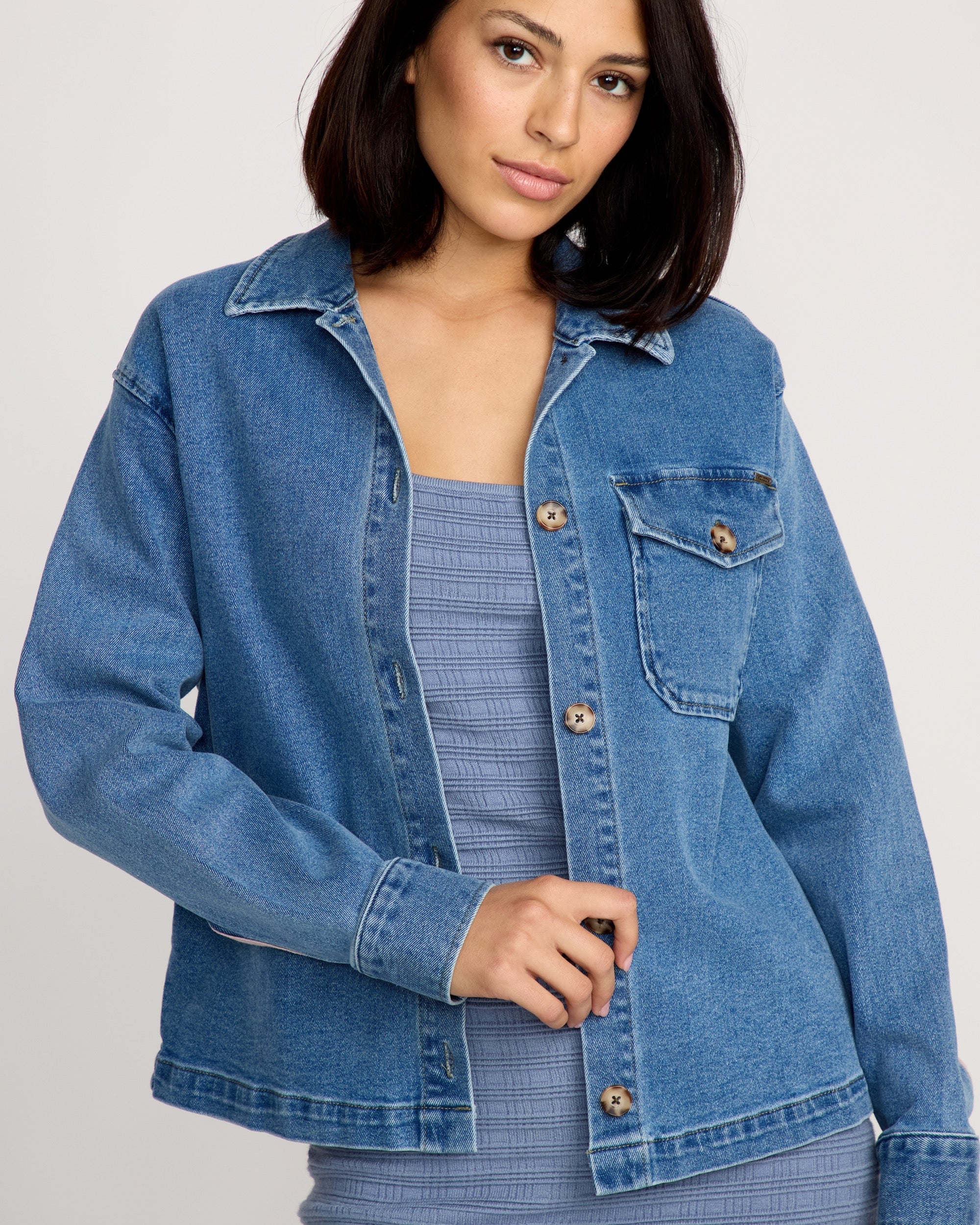Women's Stoned BF Shacket - Image 4