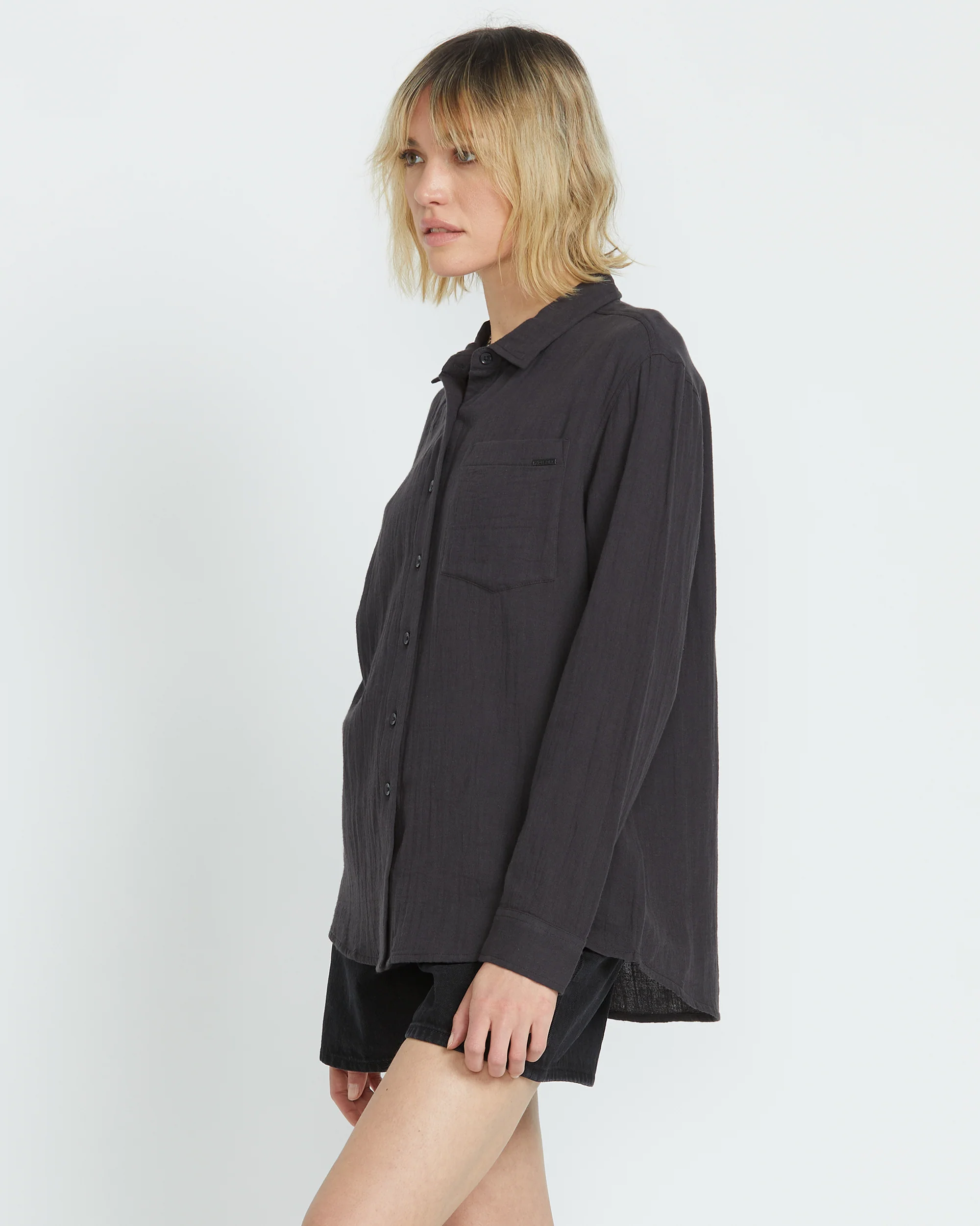 Women's Lil Button Up Long Sleeve Shirt - Image 5