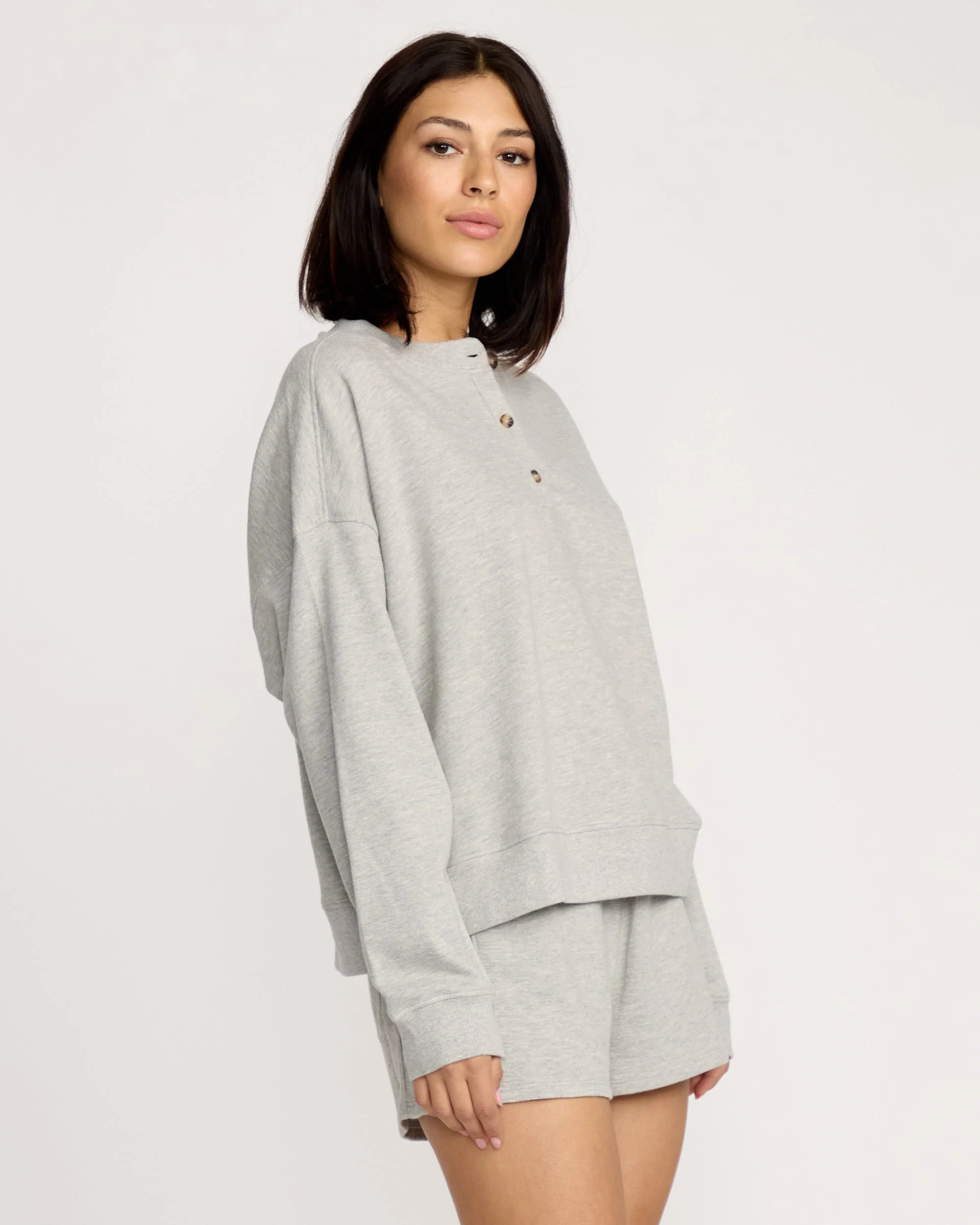 Women's Lived In Fleece Henley - Image 2