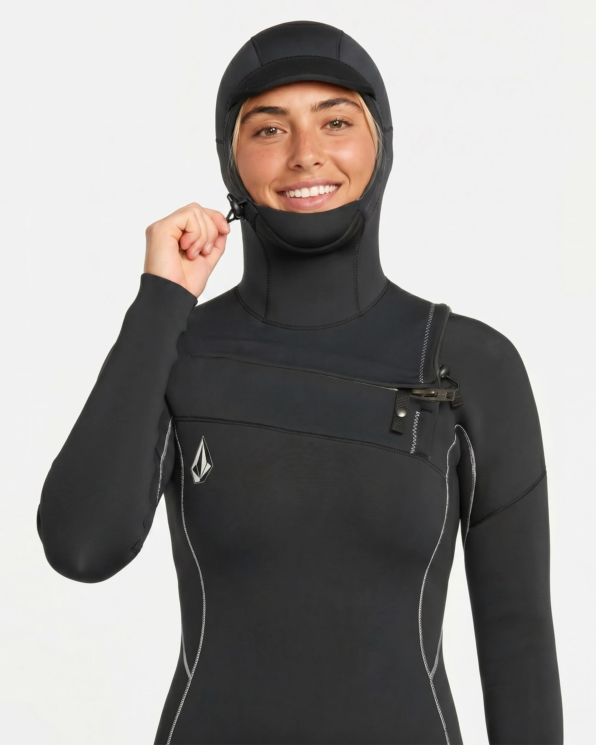 Women's 4/3MM  Modulator Chest Zip Hooded Full Wetsuit - Image 3