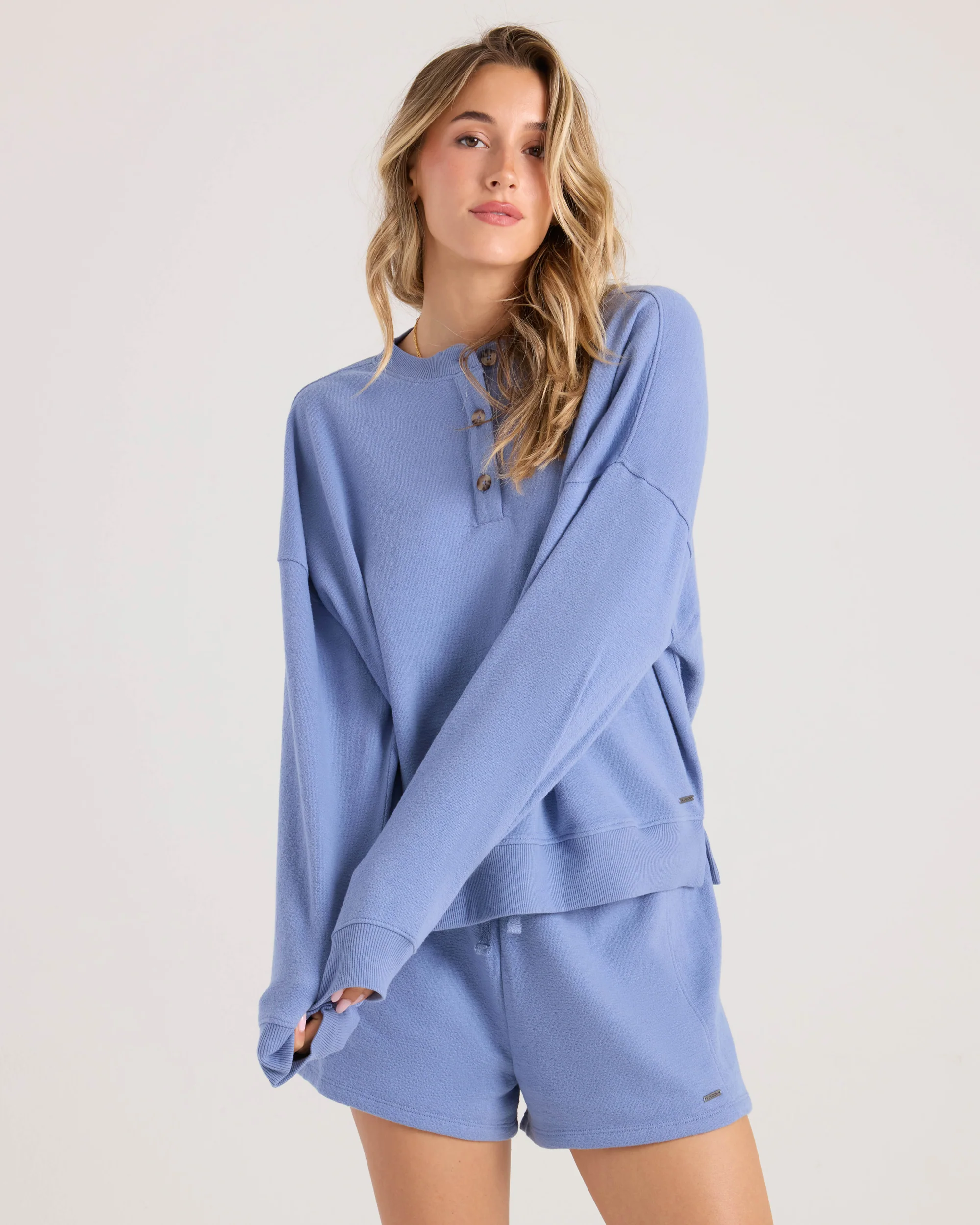 Women's Lived In Fleece Henley